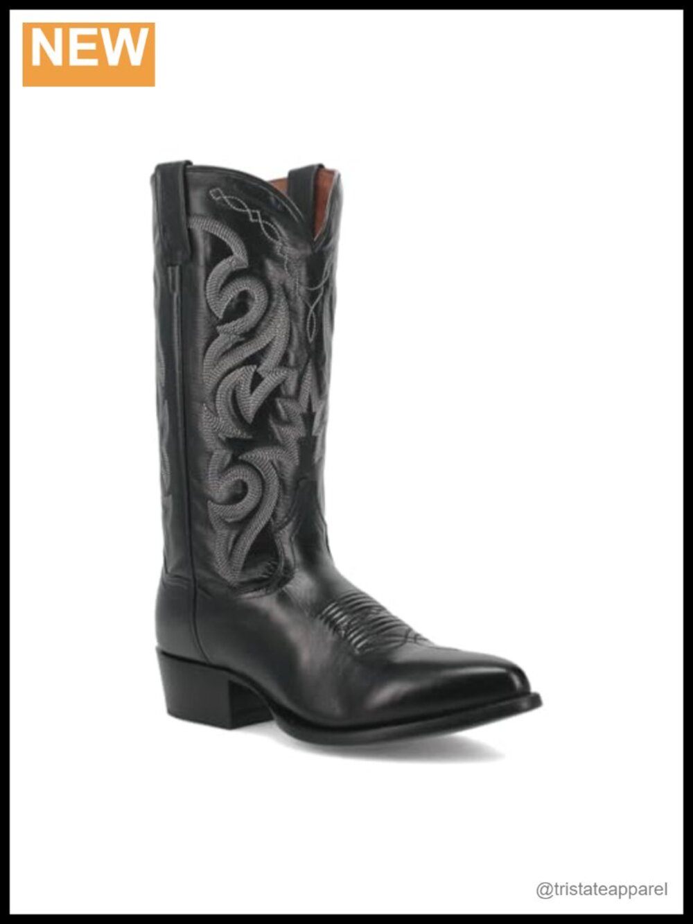 Dan Post Milwaukee Embroidered Narrow Pointed Toe Mid Calf Western Boots
